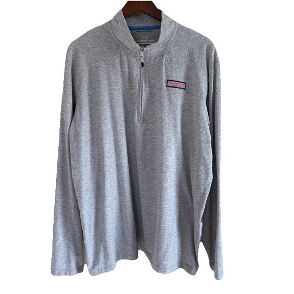 Vineyard Vines Men’s Shep Shirt 1/4 Zip Gray Sweatshirt Size XXL Cotton Blend - Picture 3 of 12